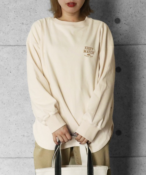 KRIFF MAYER Lady's Collection(クリフメイヤーレディースコレクション)の「もちのびゆるT(Tシャツ/カットソー・レディース・その他5/カラフル/ブラウン/グレー/ナチュラル/カーキ/ブラック・LARGE/MEDIUM)」の13枚目の写真