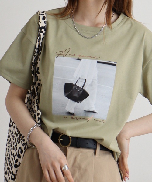 tシャツ BRODIAEA フォトプリントＴシャツ レディース tシャツ BRODIAEA フォトプリントTシャツ レディース