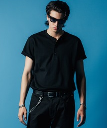 HENRY NECK SHORT SLEEVE T SHIRT / ヘンリーネック Tシャツ