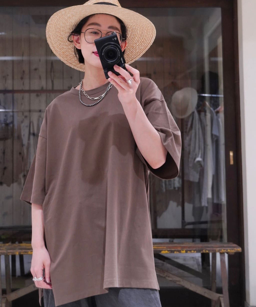 JOURNAL STANDARD LUXE(ジャーナルスタンダード ラックス)の「スワイジャージー ドロッププルオーバー(Tシャツ/カットソー・レディース・ホワイト/ブラウン/チャコールグレー・FREE)」の19枚目の写真