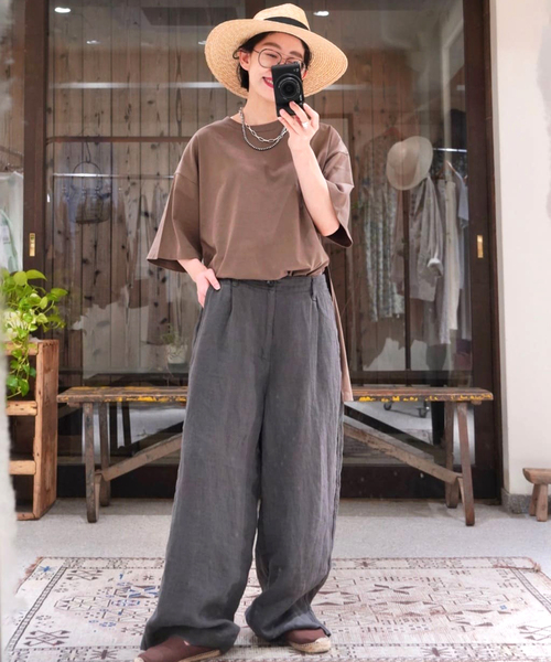 JOURNAL STANDARD LUXE(ジャーナルスタンダード ラックス)の「スワイジャージー ドロッププルオーバー(Tシャツ/カットソー・レディース・ホワイト/ブラウン/チャコールグレー・FREE)」の18枚目の写真