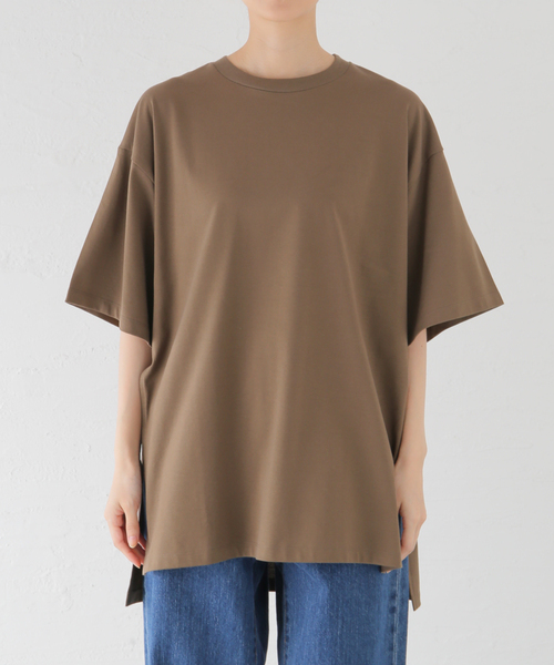 JOURNAL STANDARD LUXE(ジャーナルスタンダード ラックス)の「スワイジャージー ドロッププルオーバー(Tシャツ/カットソー・レディース・ホワイト/ブラウン/チャコールグレー・FREE)」の5枚目の写真