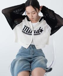 WEGO/メッシュラグランニットパーカー