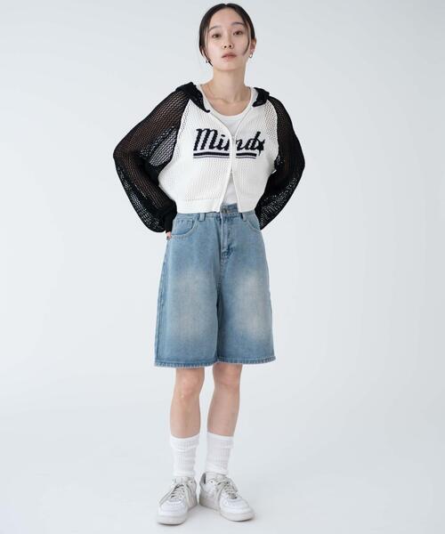 WEGO（ウィゴー）の「WEGO/メッシュラグランニットパーカー（パーカー・レディース・ブラック/ワイン・FREE）」の9枚目の写真