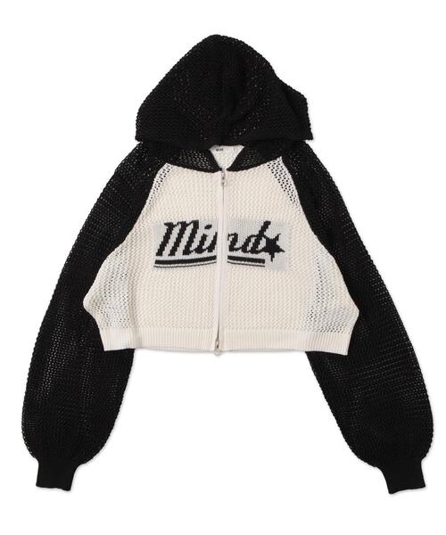 WEGO（ウィゴー）の「WEGO/メッシュラグランニットパーカー（パーカー・レディース・ブラック/ワイン・FREE）」の16枚目の写真