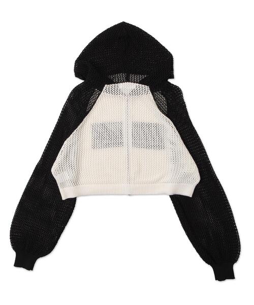 WEGO（ウィゴー）の「WEGO/メッシュラグランニットパーカー（パーカー・レディース・ブラック/ワイン・FREE）」の17枚目の写真