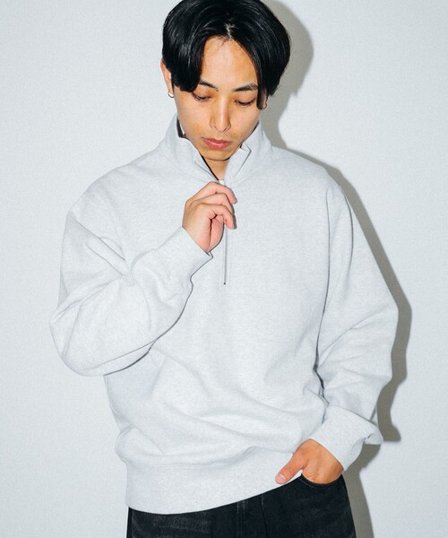 BEAMS DESIGN グレー ハーフジップジャケット L BEAMS Half Zip BEAMS (Tops Sweatshirts) for sale | BEAMS