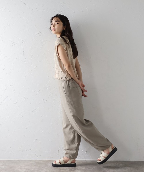 Bonjour Sagan（ボンジュールサガン）の「センターシームアラジンパンツ（その他パンツ・レディース・グレイッシュベージュ/ブラック/チャコールグレー・FREE）」の22枚目の写真