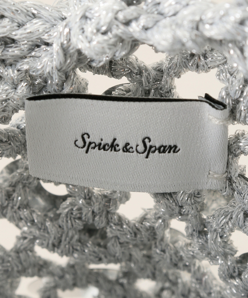 Spick & Span(スピックアンドスパン)の「ラメメッシュニット巾着(クラッチバッグ・レディース・シルバー・FREE)」の11枚目の写真