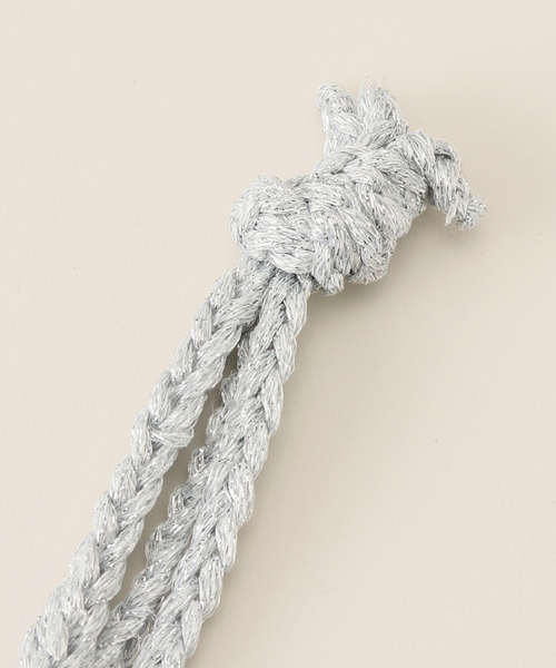 Spick & Span(スピックアンドスパン)の「ラメメッシュニット巾着(クラッチバッグ・レディース・シルバー・FREE)」の12枚目の写真