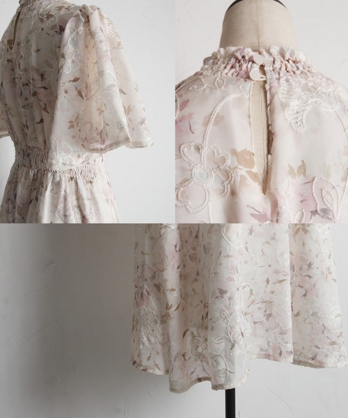 tocco closet（トッコ クローゼット）の「ラメ入り水彩フラワー