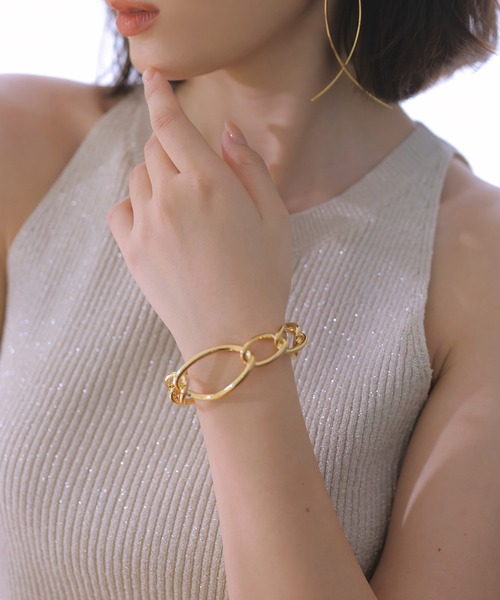 anuans（アニュアンス）の「チェーンリンクバングル（バングル/リストバンド・レディース・ゴールド/シルバー・FREE）」の2枚目の写真