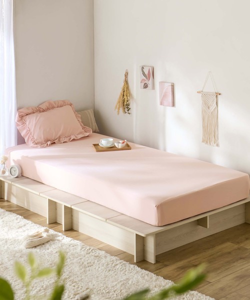 iellio（イエリオ）の「フリル パイピング ベッドカバー シーツ 寝具 3点セット / シングル（寝具・レディース・オフホワイト/ベージュ系その他/ピンク系/グレー系その他3/サックスブルー/ベージュ系その他2/ブラウン系その他/ピンク系その他・F/S）」の13枚目の写真