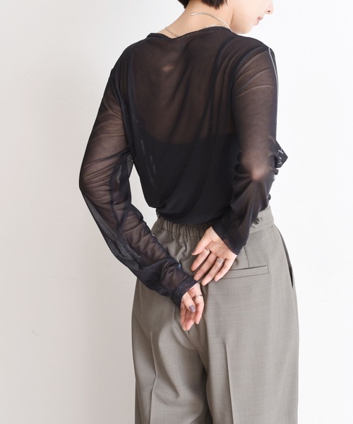 Eimee Law（エイミーロウ）の「フォトプリント パワーメッシュプルオーバー（Tシャツ/カットソー・レディース・ブラック/アイボリー/グレイッシュベージュ・38）」の12枚目の写真