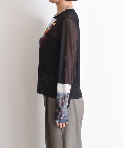 Eimee Law（エイミーロウ）の「フォトプリント パワーメッシュプルオーバー（Tシャツ/カットソー・レディース・ブラック/アイボリー/グレイッシュベージュ・38）」の18枚目の写真