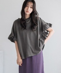 LOWRYS FARM | ピグメントソデフリルＳＳ　133889(Tシャツ/カットソー)