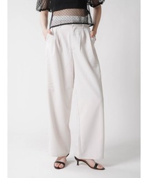 DOUBLE WAIST WIDE PANTS
