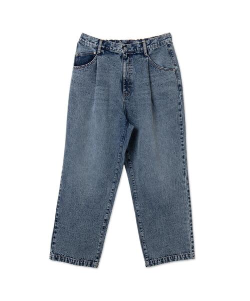 WEGO(ウィゴー)の「WEGO/デニムルーズテーパードパンツ(デニムパンツ・メンズ・グレー/コバルトブルー/ライトインディゴブルー/ブラック・SMALL/LARGE/MEDIUM)」の6枚目の写真