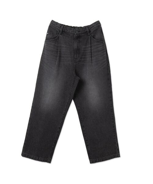 WEGO(ウィゴー)の「WEGO/デニムルーズテーパードパンツ(デニムパンツ・メンズ・グレー/コバルトブルー/ライトインディゴブルー/ブラック・SMALL/LARGE/MEDIUM)」の8枚目の写真