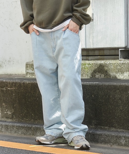 セール】WEGO/デニムルーズテーパードパンツ(デニムパンツ セール】WEGO/デニムルーズテーパードパンツ(デニムパンツ