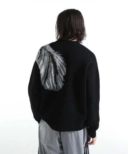Y-3（ワイスリー）の「GFX KNIT CREW（ニット/セーター・メンズ・ブラック・X-LARGE/LARGE/MEDIUM/SMALL/X-SMALL/XX-SMALL/XX-LARGE）」の3枚目の写真