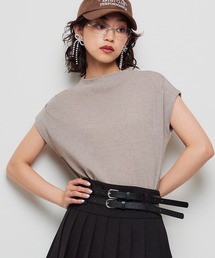 Narcissus | ハイネックニットトップス(タンクトップ)