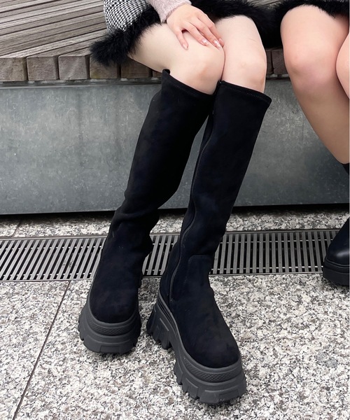 one wayザッカ（ワンウェイザッカ）の「タンクソールロングブーツ（ブーツ・レディース・ブラック系その他/ブラック・SMALL/MEDIUM/LARGE）」の8枚目の写真