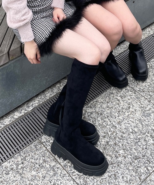 one wayザッカ（ワンウェイザッカ）の「タンクソールロングブーツ（ブーツ・レディース・ブラック系その他/ブラック・SMALL/MEDIUM/LARGE）」の9枚目の写真