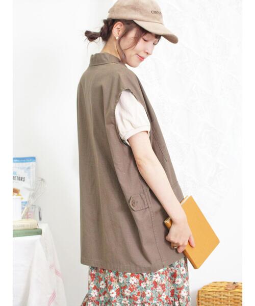 Samansa Mos2（サマンサ モスモス）の「ミリタリーベスト（ベスト・レディース・モカ/カーキ/ベージュ・F）」の22枚目の写真