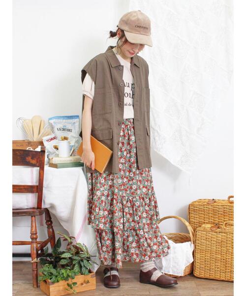 Samansa Mos2（サマンサ モスモス）の「ミリタリーベスト（ベスト・レディース・モカ/カーキ/ベージュ・F）」の14枚目の写真