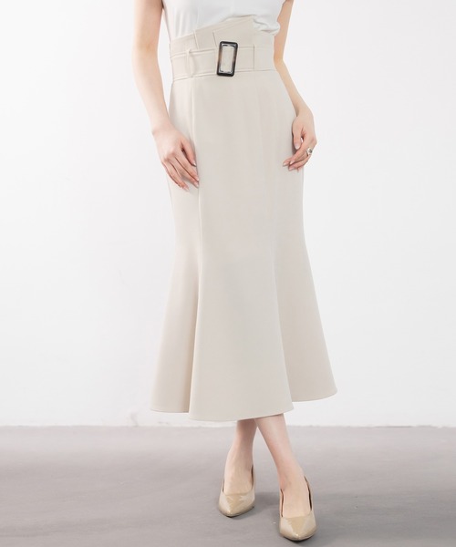 DRESS PLUS(ドレスプラス)の「ハイウエストマーメイドスカート(スカート・レディース・ブラック/アイボリー/ブラウン・S/M/L)」の1枚目の写真