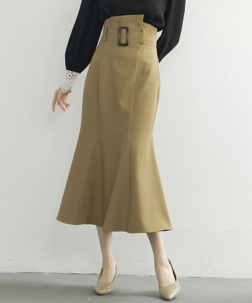 DRESS PLUS(ドレスプラス)の「ハイウエストマーメイドスカート(スカート・レディース・ブラック/アイボリー/ブラウン・S/M/L)」の12枚目の写真