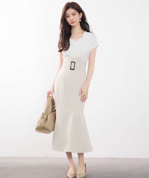 DRESS PLUS(ドレスプラス)の「ハイウエストマーメイドスカート(スカート・レディース・ブラック/アイボリー/ブラウン・S/M/L)」の19枚目の写真