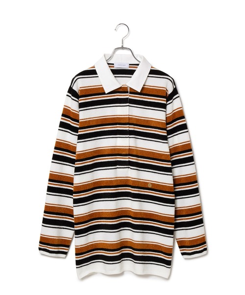 ADAM ET ROPE'(アダムエロペ)の「【洗える】ニットポロミニワンピース(ワンピース・レディース・カーキ/ブラウン系その他2・FREE)」の1枚目の写真