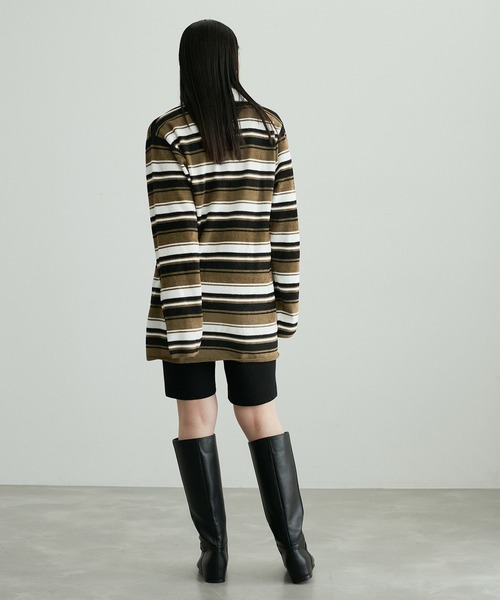 ADAM ET ROPE'(アダムエロペ)の「【洗える】ニットポロミニワンピース(ワンピース・レディース・カーキ/ブラウン系その他2・FREE)」の5枚目の写真