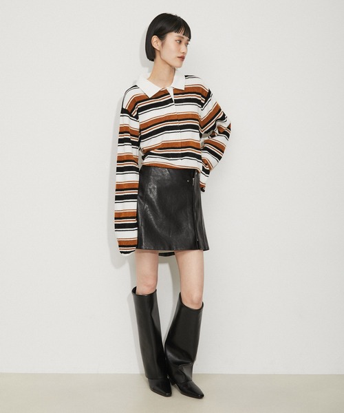 ADAM ET ROPE'(アダムエロペ)の「【洗える】ニットポロミニワンピース(ワンピース・レディース・カーキ/ブラウン系その他2・FREE)」の9枚目の写真