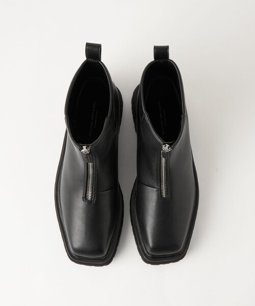 green label relaxing（グリーンレーベルリラクシング）の「フロントZIP ショートブーツ -撥水-（ブーツ・レディース・ベージュ/ブラック・S/XL/M/L）」の7枚目の写真