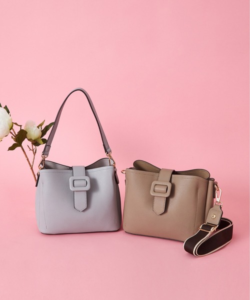 SALON de RUBAN（サロンドルヴァン）の「【SALON de RUBAN / サロン ド ルヴァン】 2WAYショルダーバッグ（ショルダーバッグ・レディース・ベージュ/ピンク/ライトグレー/アイボリー/ブラック/グレー系その他/ライトピンク/ブルー/シルバー/レッド/イエロー・FREE）」の6枚目の写真