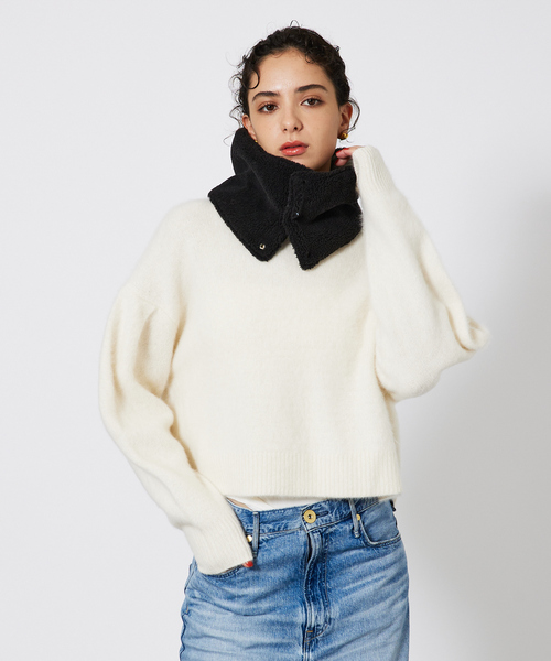 TAION（タイオン）の「【WEB限定】TAION/タイオン リバーシブル ダウン ネックゲイター(R203ALSML-1NECK WARMER)（ネックウォーマー/スヌード・メンズ・ダークネイビー/ブラック/グリーン系その他/カーキ/ブラック系1/グリーン系その他2/ブルー系1/グリーン系その他3・フリー）」の11枚目の写真