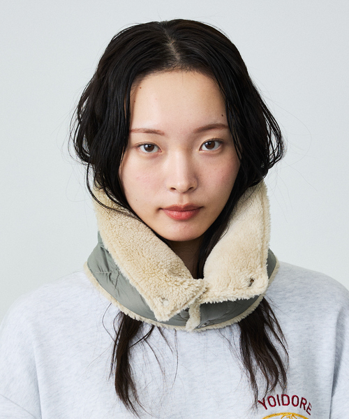 TAION（タイオン）の「【WEB限定】TAION/タイオン リバーシブル ダウン ネックゲイター(R203ALSML-1NECK WARMER)（ネックウォーマー/スヌード・メンズ・ダークネイビー/ブラック/グリーン系その他/カーキ/ブラック系1/グリーン系その他2/ブルー系1/グリーン系その他3・フリー）」の18枚目の写真