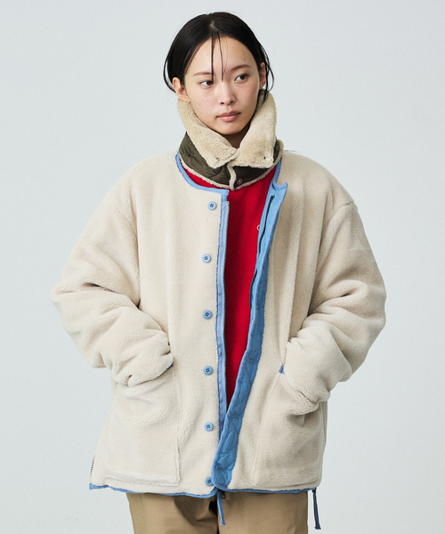 TAION（タイオン）の「【WEB限定】TAION/タイオン リバーシブル ダウン ネックゲイター(R203ALSML-1NECK WARMER)（ネックウォーマー/スヌード・メンズ・ダークネイビー/ブラック/グリーン系その他/カーキ/ブラック系1/グリーン系その他2/ブルー系1/グリーン系その他3・フリー）」の19枚目の写真