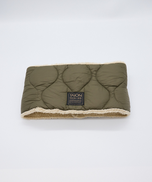 TAION（タイオン）の「【WEB限定】TAION/タイオン リバーシブル ダウン ネックゲイター(R203ALSML-1NECK WARMER)（ネックウォーマー/スヌード・メンズ・ダークネイビー/ブラック/グリーン系その他/カーキ/ブラック系1/グリーン系その他2/ブルー系1/グリーン系その他3・フリー）」の21枚目の写真