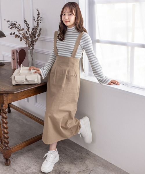 clear（クリア）の「フレアスリーブハイネックボーダーニットトップス [ベーシック オフィスカジュアル 着回し抜群 大人 カジュアル]≪2024AW新作≫（ニット/セーター・レディース・ブラック/ベージュ/ブラウン/グレー/ピンク/ミント・F）」の12枚目の写真