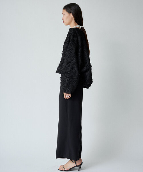 新品　ラウンジドレス　Atelier N°5 サテンコクーンブルゾン Atelier N°5/アトリエヌメロサンク】サテンコクーンブルゾン