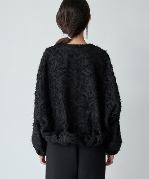 新品　ラウンジドレス　Atelier N°5 サテンコクーンブルゾン Atelier N°5/アトリエヌメロサンク】サテンコクーンブルゾン