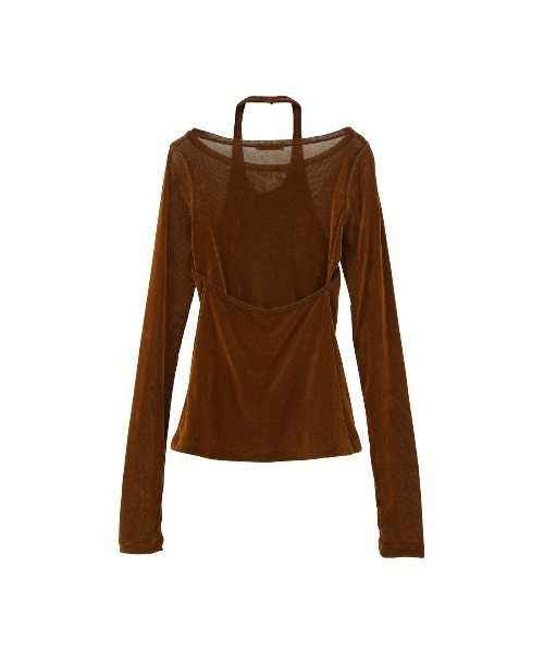 CLANE（クラネ）の「CLANE TULLE FLOCKY LAYERED TOPS 17105-1222