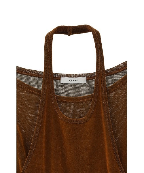 CLANE（クラネ）の「CLANE TULLE FLOCKY LAYERED TOPS 17105-1222