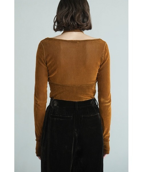 CLANE（クラネ）の「CLANE TULLE FLOCKY LAYERED TOPS 17105-1222