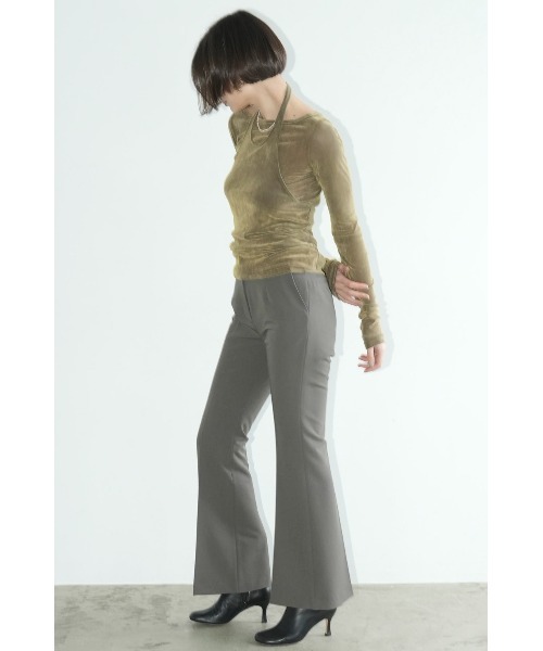 CLANE（クラネ）の「CLANE TULLE FLOCKY LAYERED TOPS 17105-1222