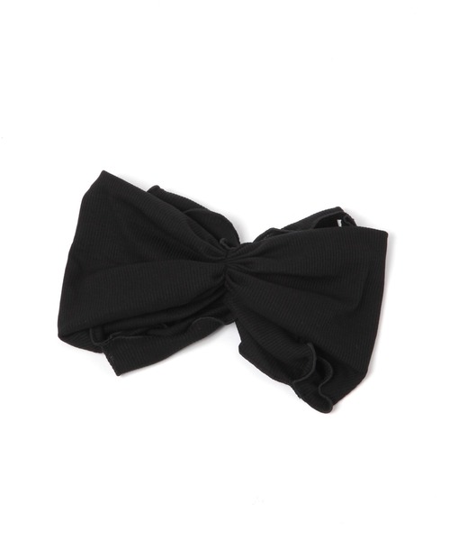 studio CLIP（スタディオクリップ）の「リボンターバン（ヘアバンド・レディース・ライトグレー/ブラック/カーキ・FREE）」の4枚目の写真